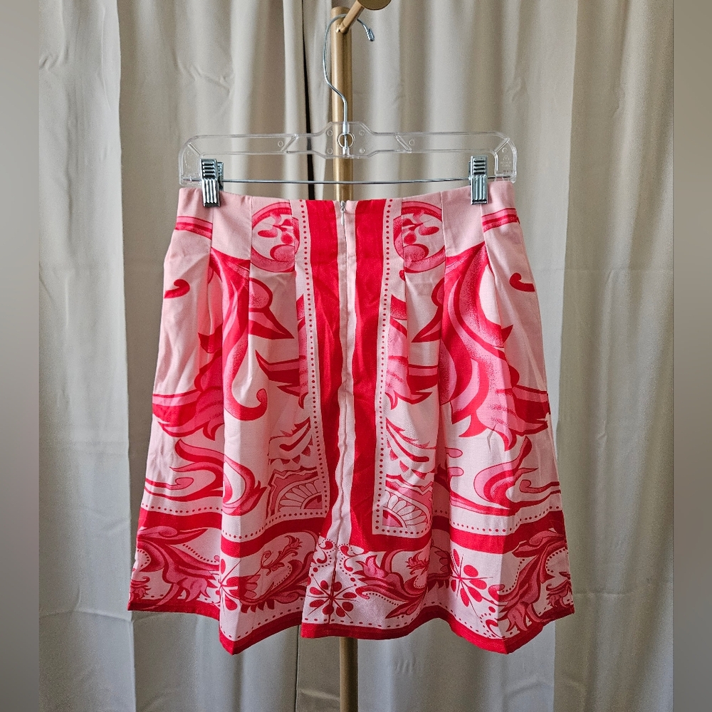 Rosa Clothing 2pc Boho Floral Puff Sleeved Button Top Skirt Set - Picture 6 of 10